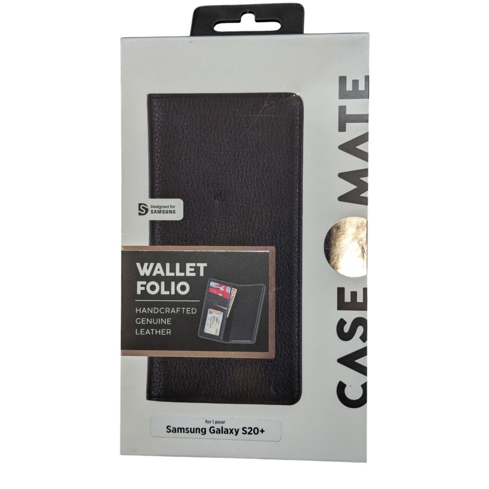 i9. Case Mate Wallet Folio Leather Case for Samsung Galaxy S20+ (6.7") BLACK NEW